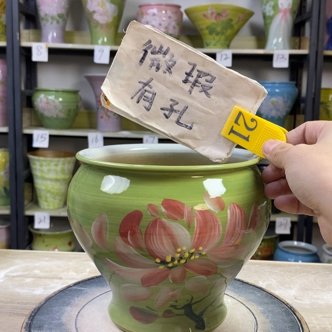 景德镇手工手绘陶瓷花盆