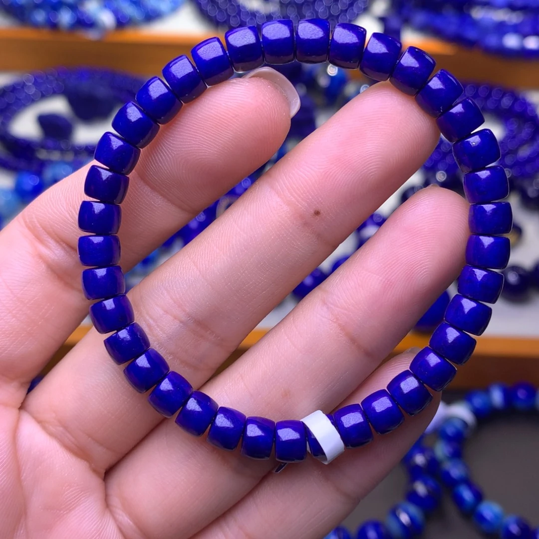 青金石未镶嵌手串6mm