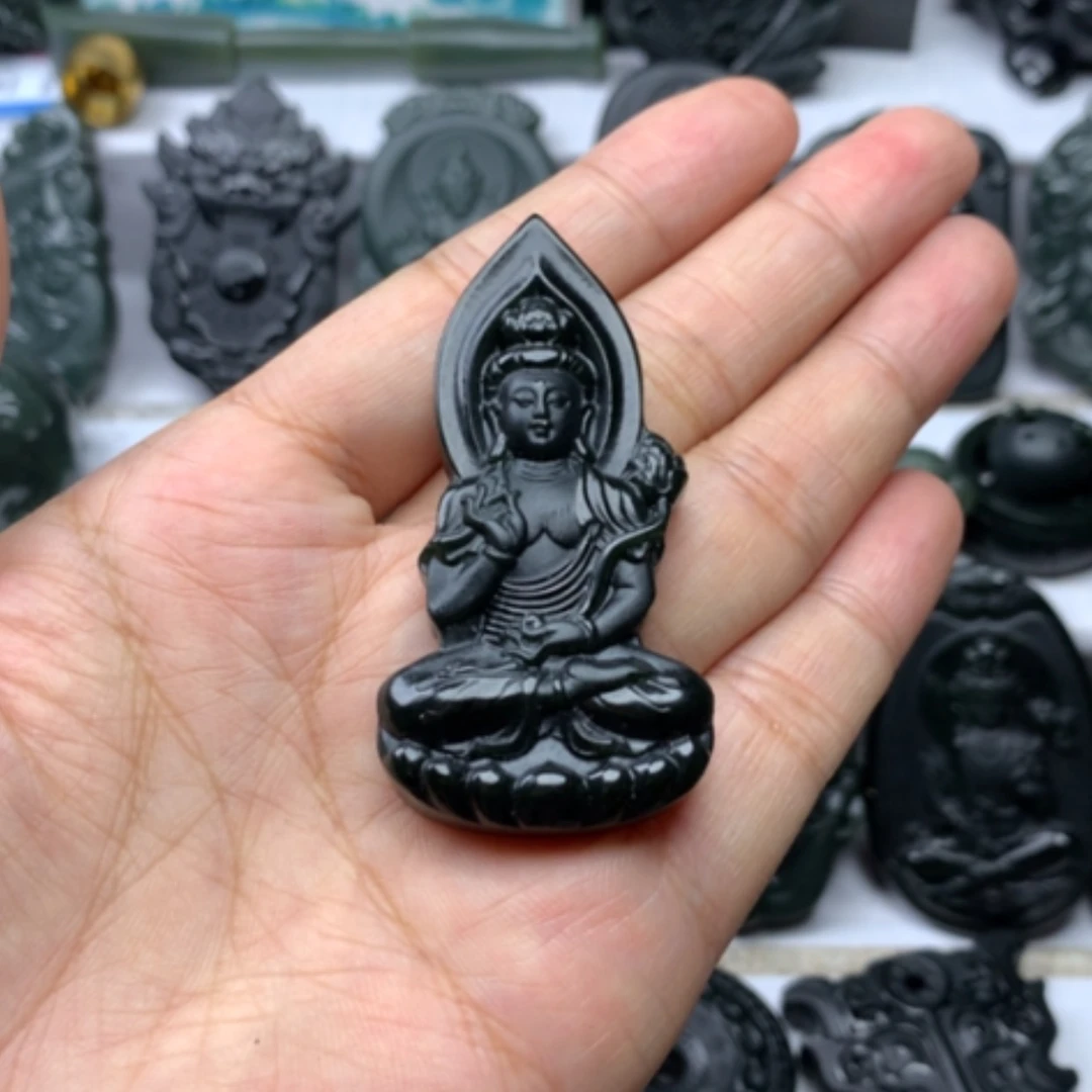 【闪购商品】颈饰未镶嵌和田玉双面雕刻