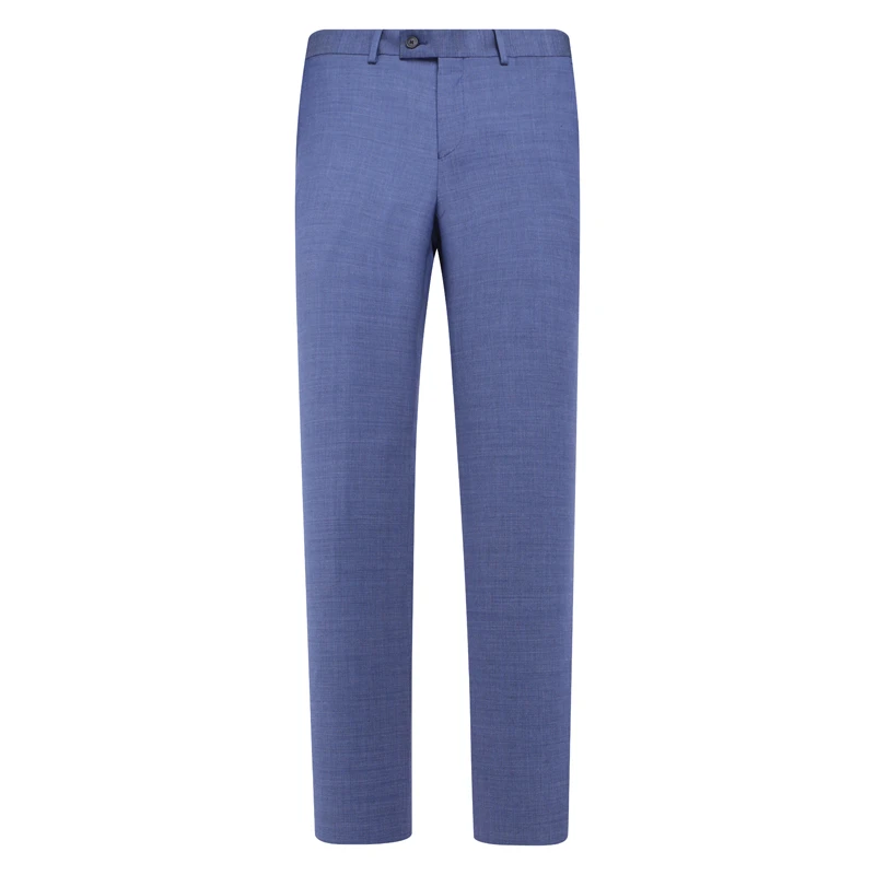 Y1488路春秋男式西裤 中腰修身商务休闲长裤 蓝色