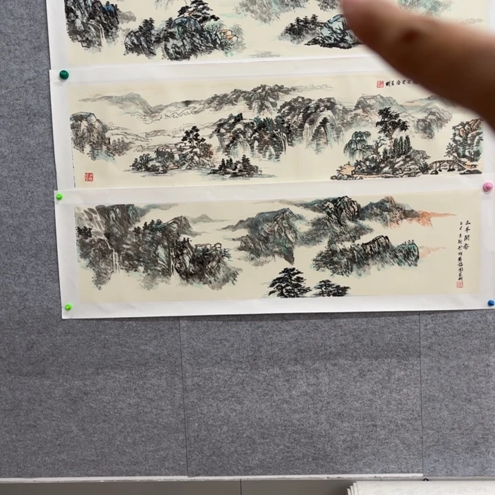 冰***痕国画花鸟等图案为一体