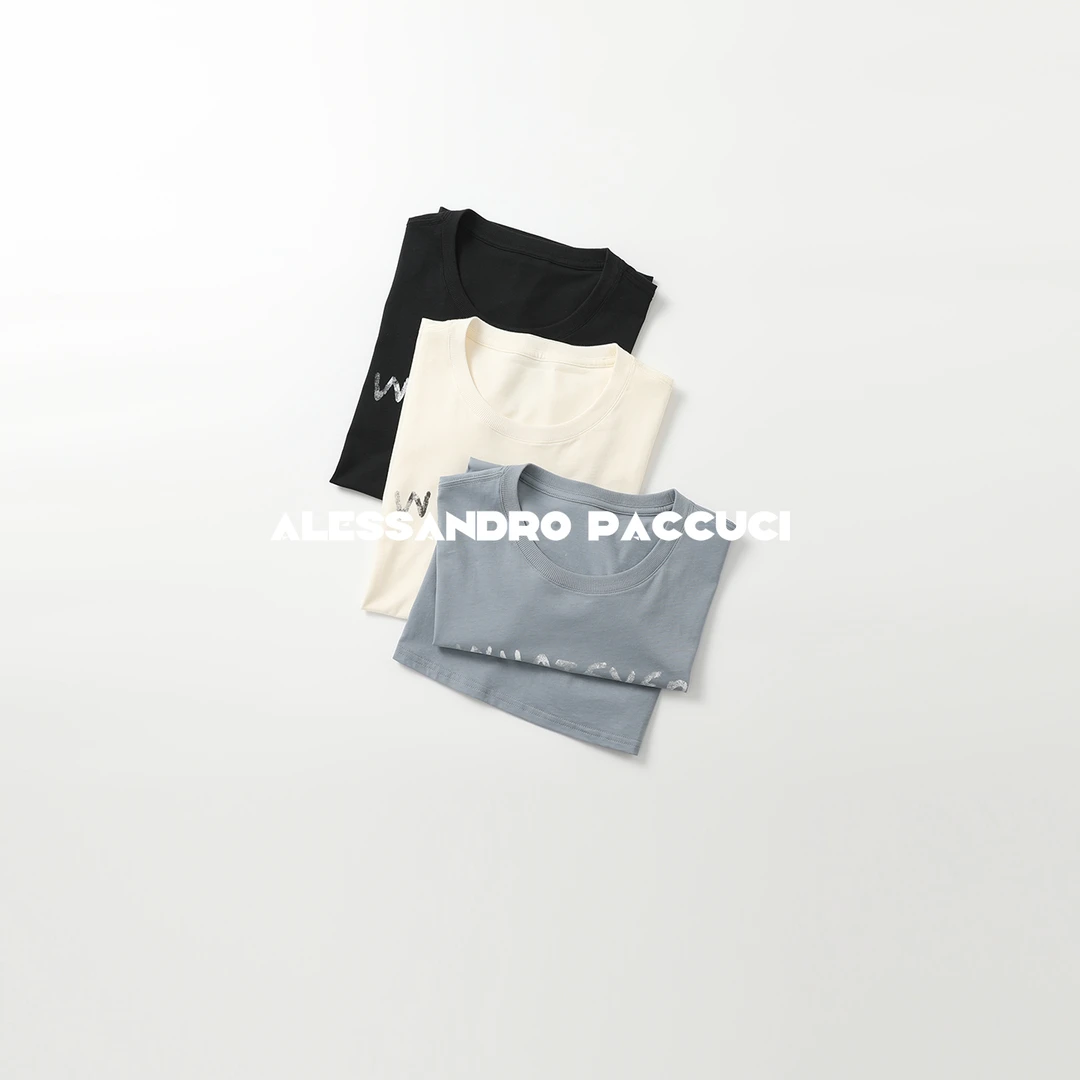 AP洛哥52083TT【无论】100精梳棉字母印花做旧复古时尚百搭短袖T恤