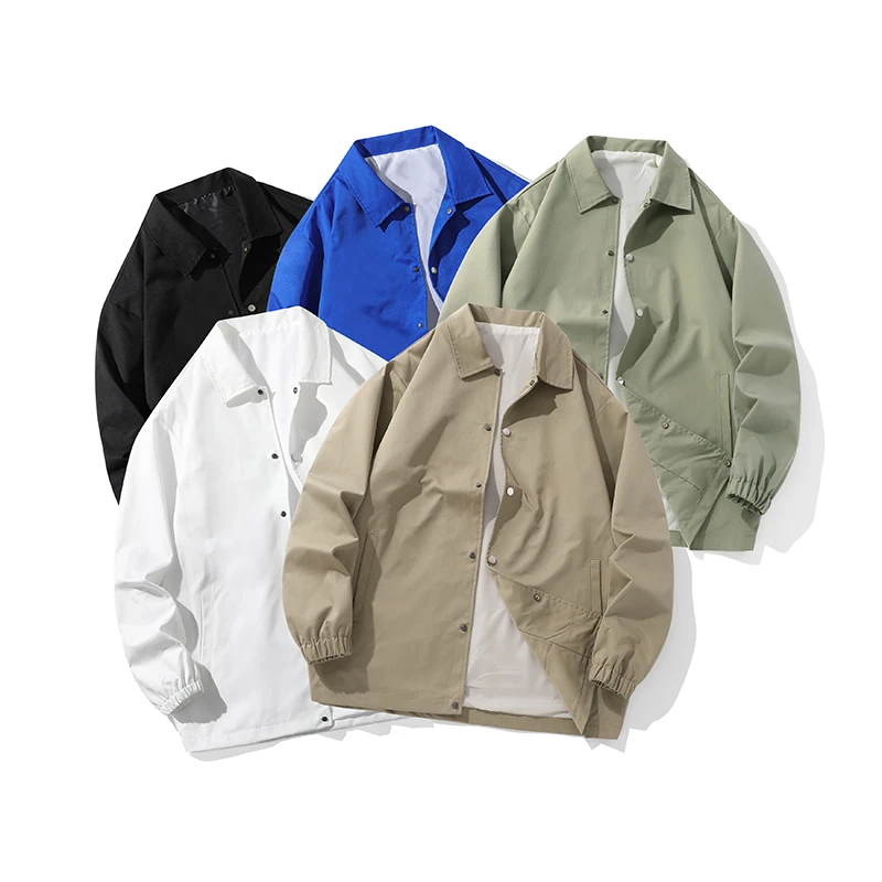 高级感情侣款防风夹克男士宽松上衣春季新款上衣衬衫外套男女同款