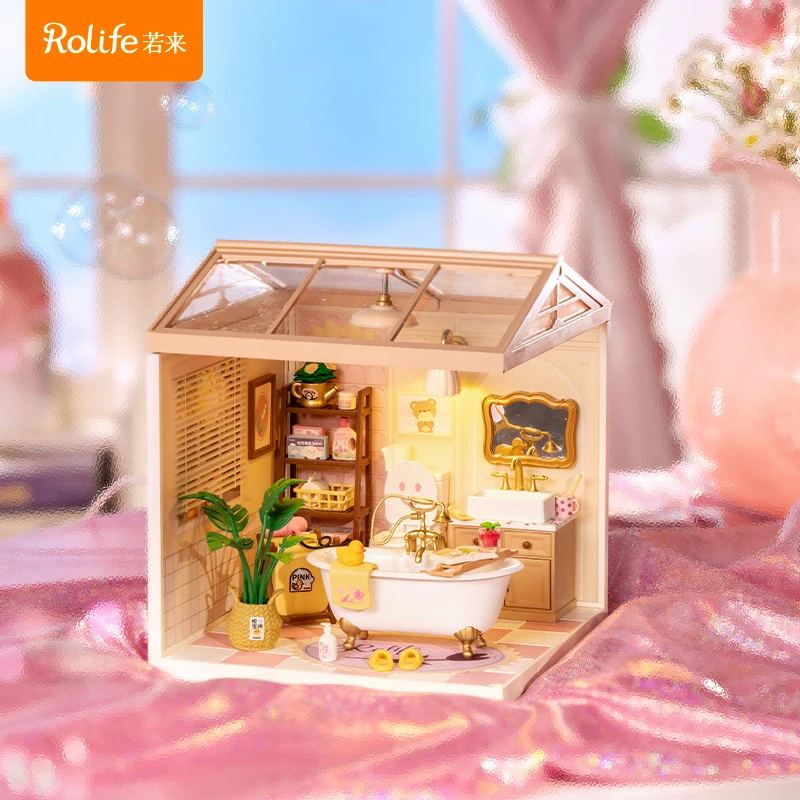 【泡泡时间浴室】超级世界系列DIY小屋亲子玩具生日礼物精致拼装