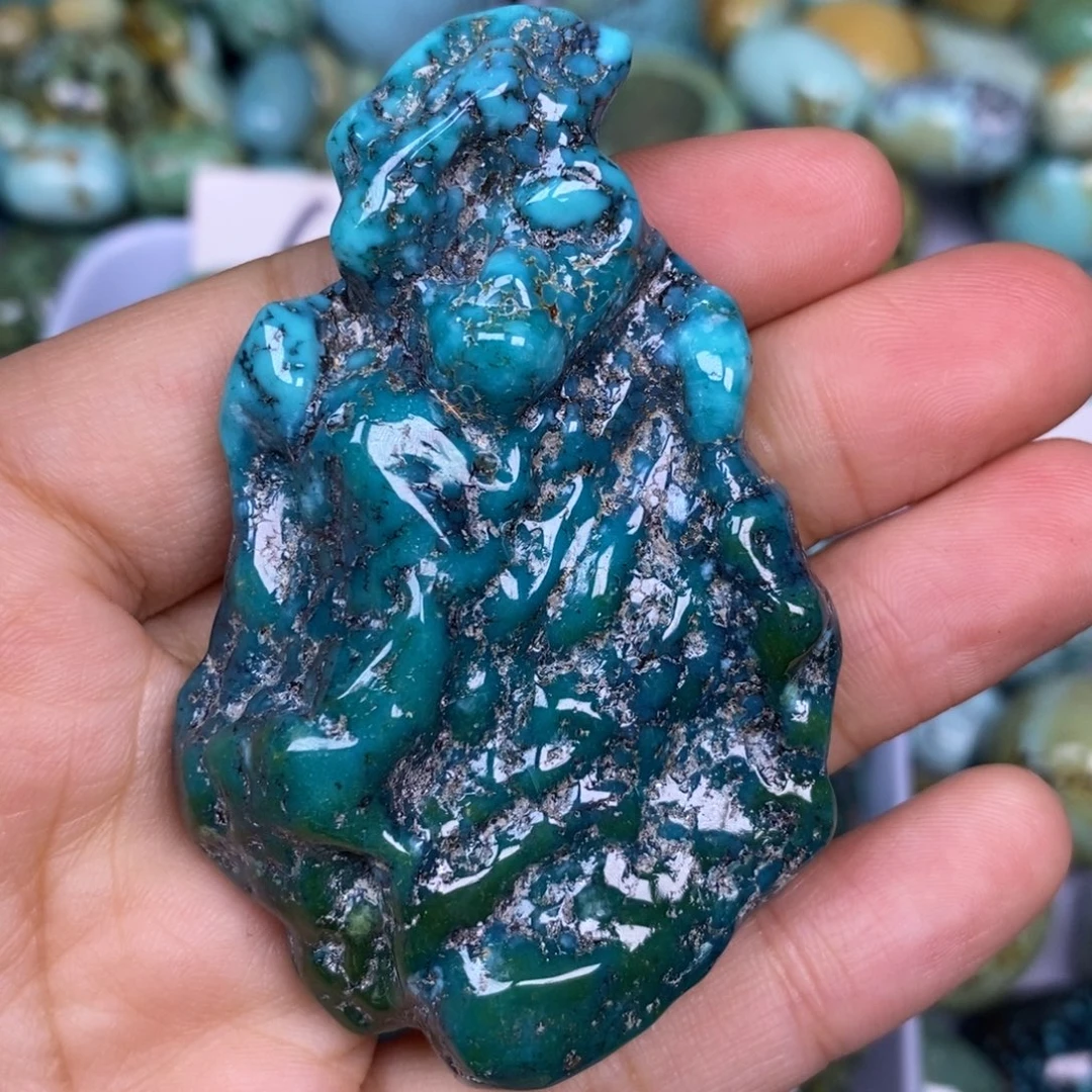 绿松石未镶嵌挂件