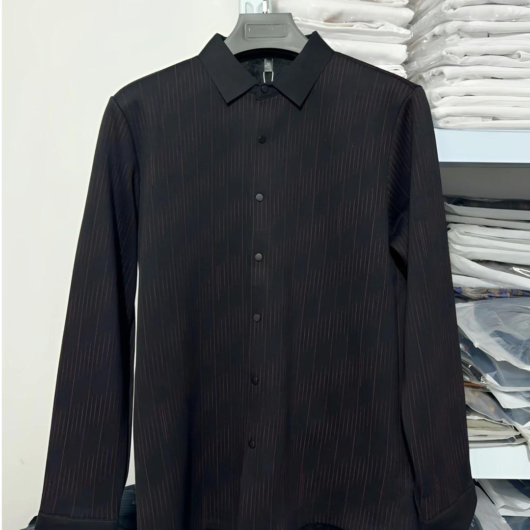 （含羊毛）男士冬季轻奢设计师款加厚加绒保暖休闲简约显瘦商务衬衫