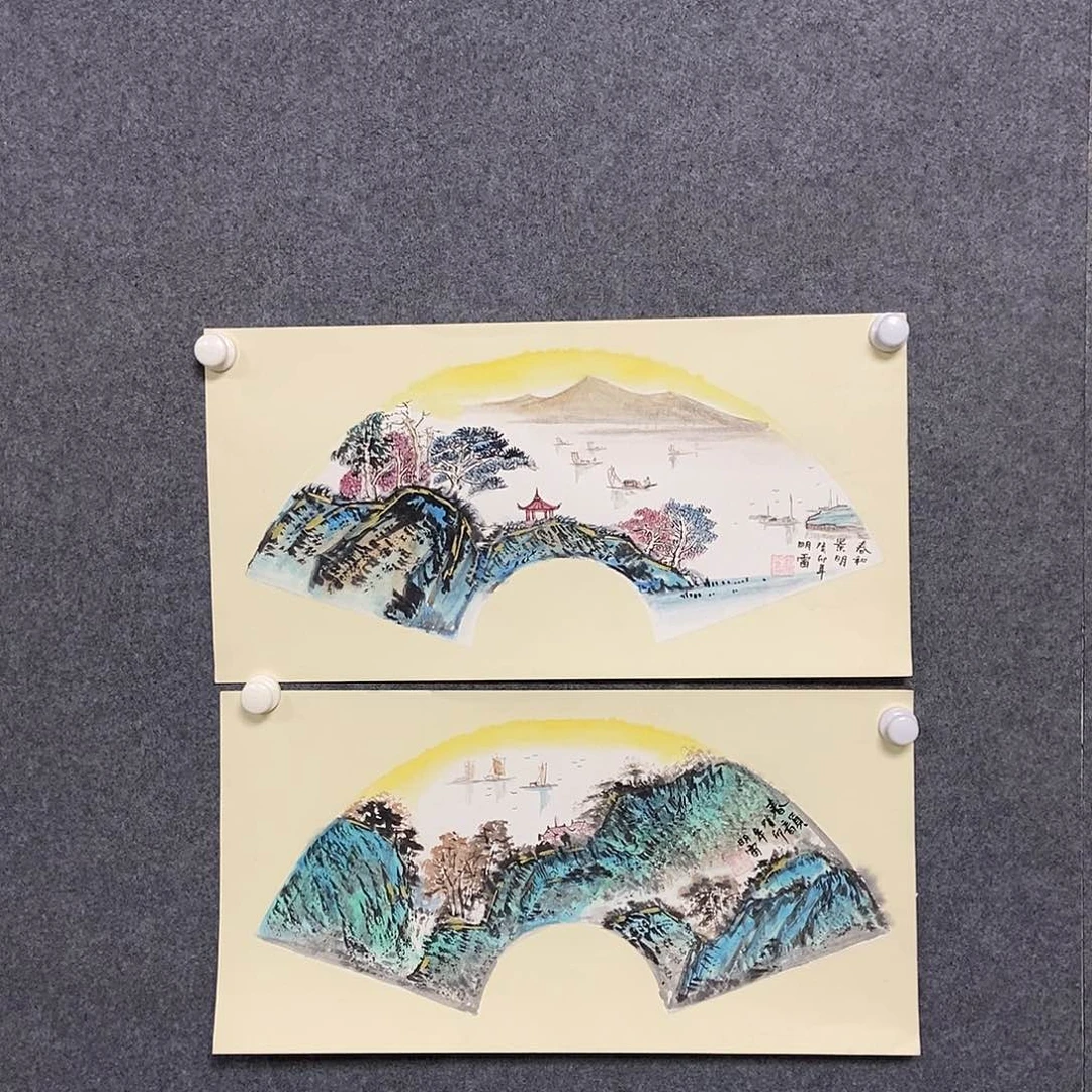 国画两幅卡纸66✖️33