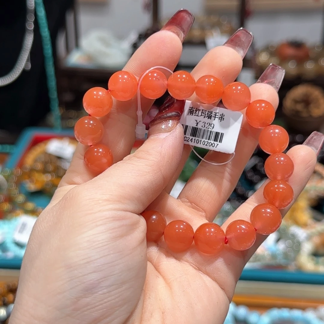 南红玛瑙手串未镶嵌手串11