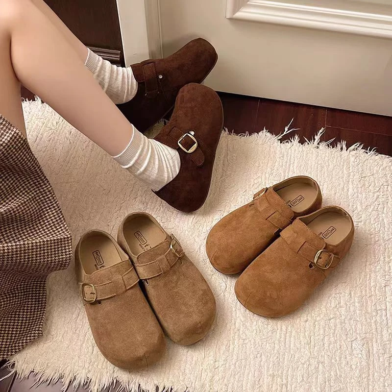 219-67女士增高厚底勃肯鞋2025新款真皮超轻休闲板鞋