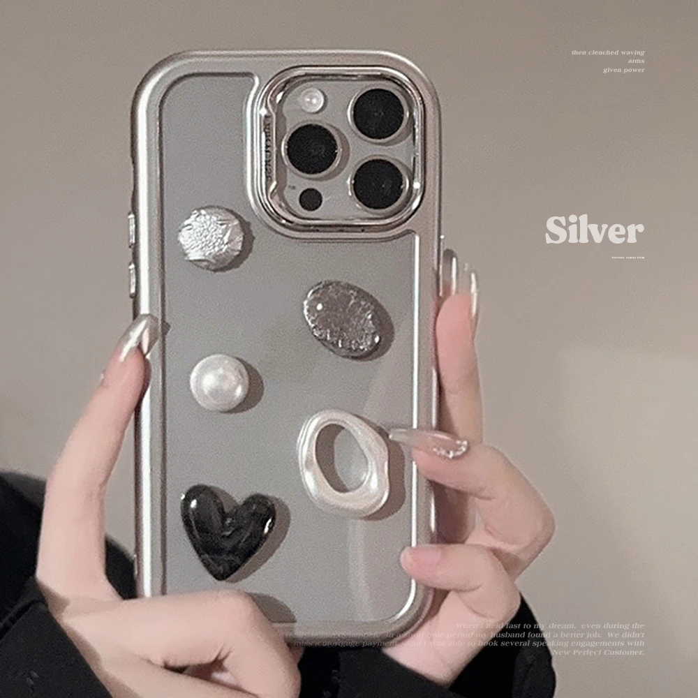 立体黑色宝石iPhone15苹果手机壳14亚克力16高级感适用13pro max