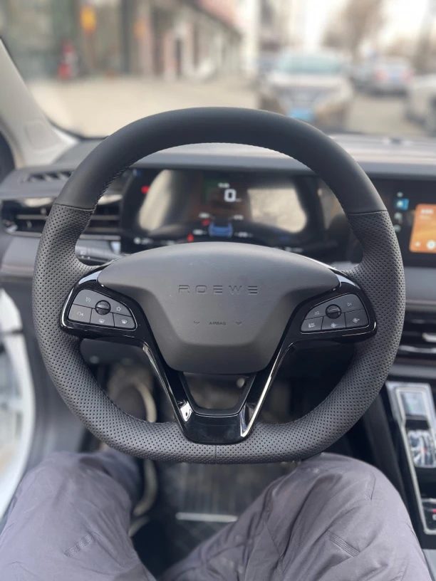 适用于新款荣威i5i6专车专用手缝全包把套抗菌纳帕皮方向盘套