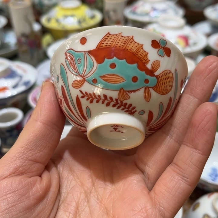 手绘茶杯盖碗陶瓷