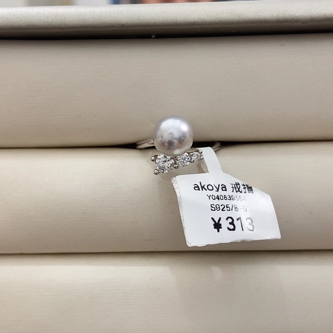 海水珍珠戒指银S925镶嵌