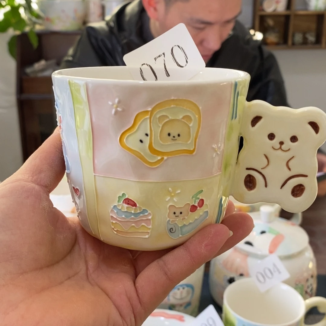 瓷片景德镇釉下彩手绘