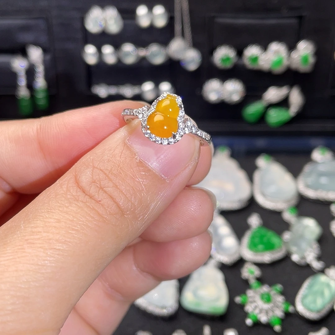 翡翠银S925镶嵌戒指