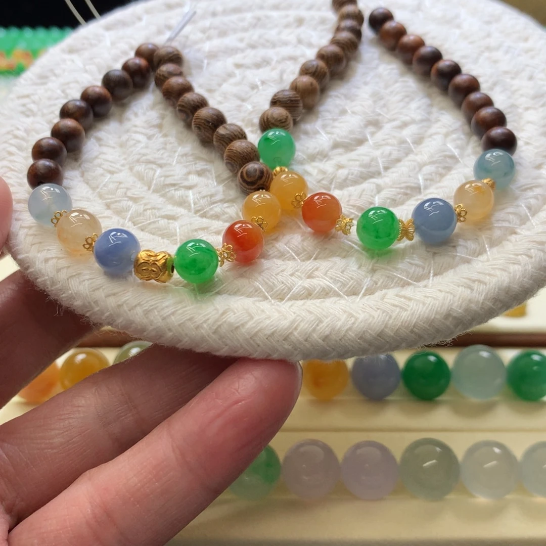 定制翡翠未镶嵌多宝一组