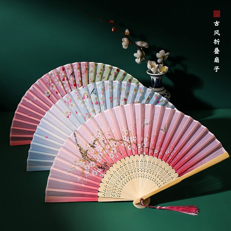 古风扇子折扇中国风汉服女旗袍舞蹈跳舞儿童学生夏日随身折叠小扇