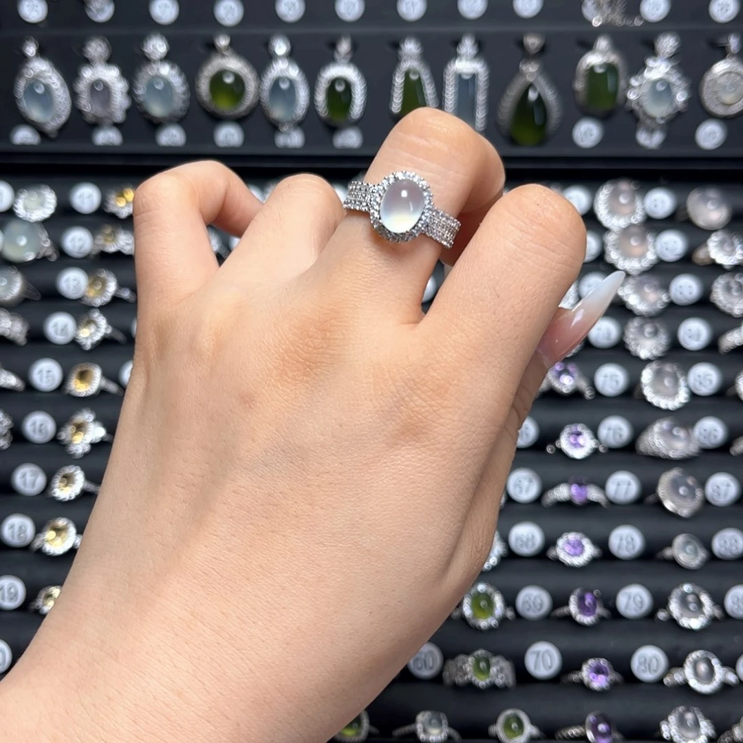 C***岫玉银S925镶嵌戒指