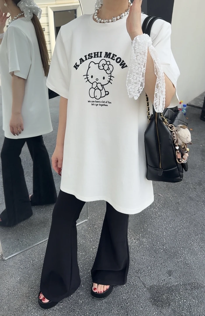 2025年春款黑色瘦身弹力百搭微喇拖地裤