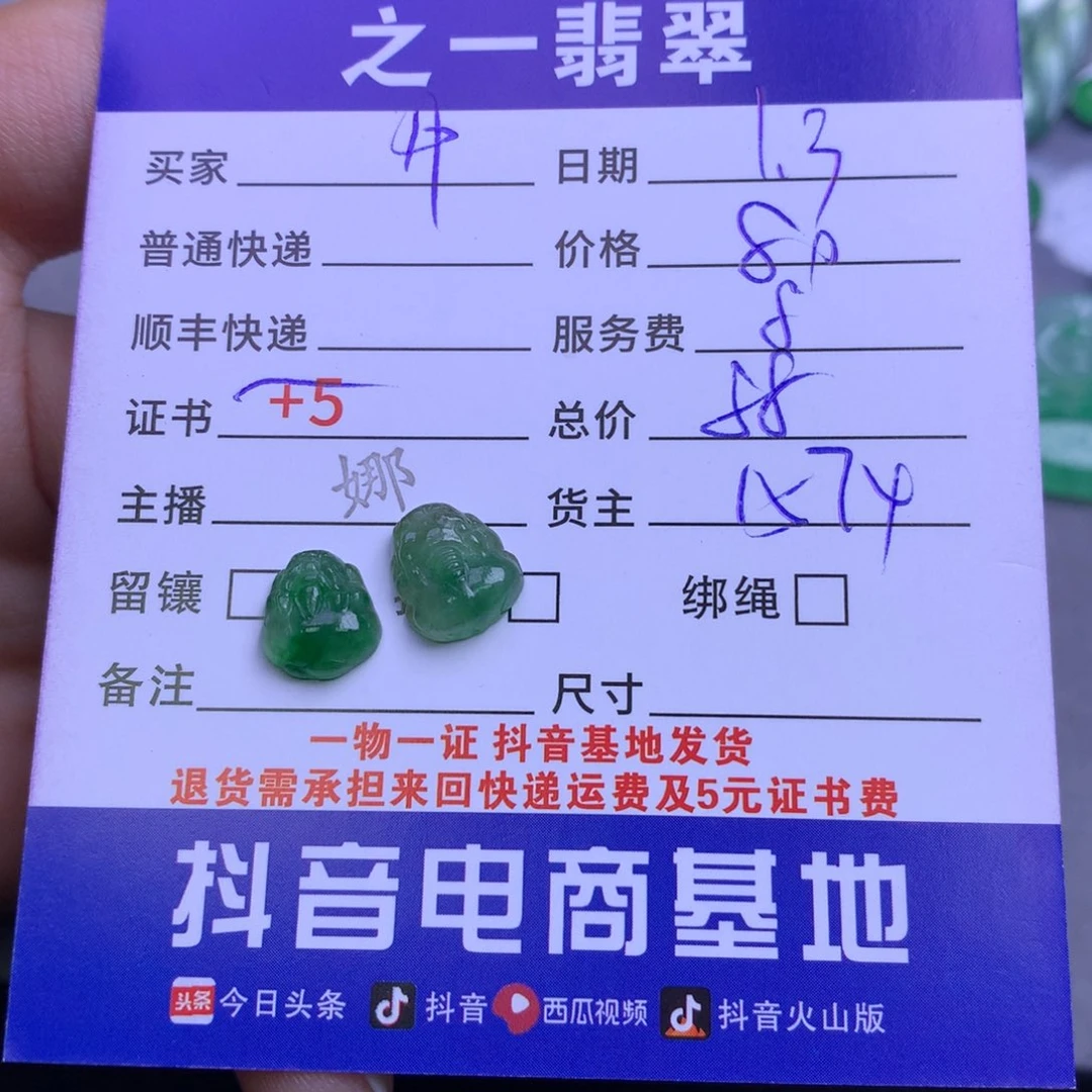 颈饰未镶嵌翡翠中****宝