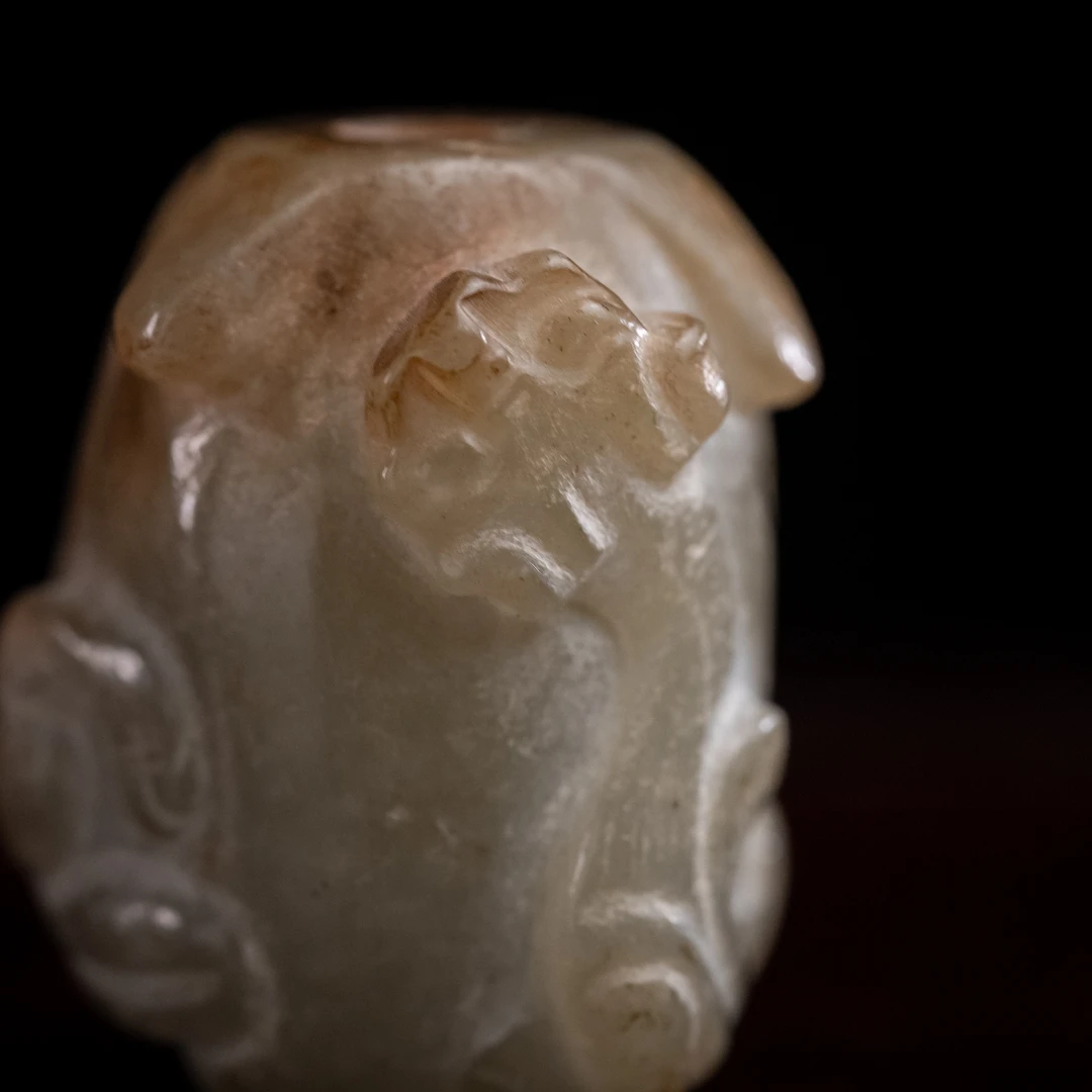 明代和田玉龙纹玉珒-LM