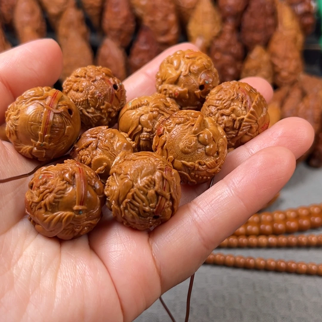 天***回橄榄核手串/手链核雕