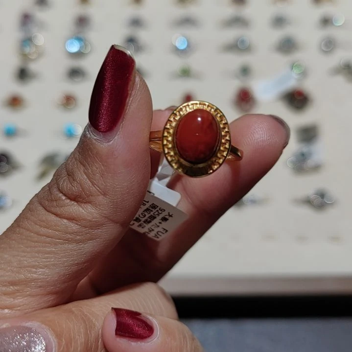 足银大理石纯银戒指保真保正品b