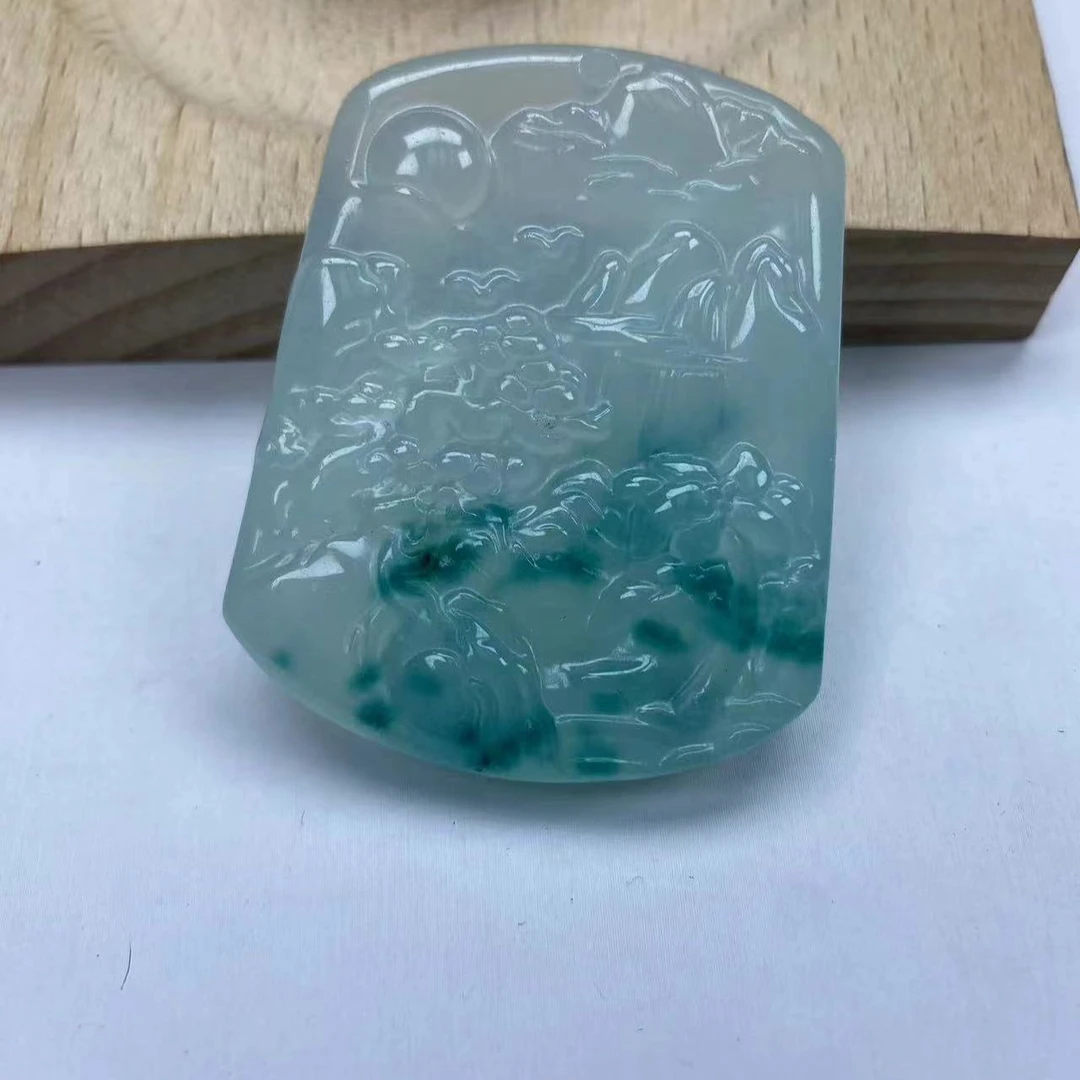 N203蓝飘花山水吊坠经典精品时尚气质百搭情侣多样性发一