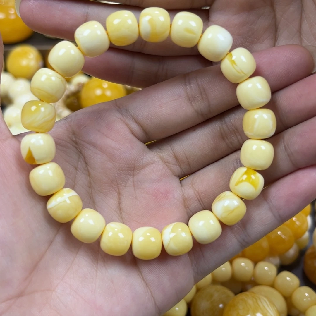 琥珀未镶嵌手串同料老邢手串10mm