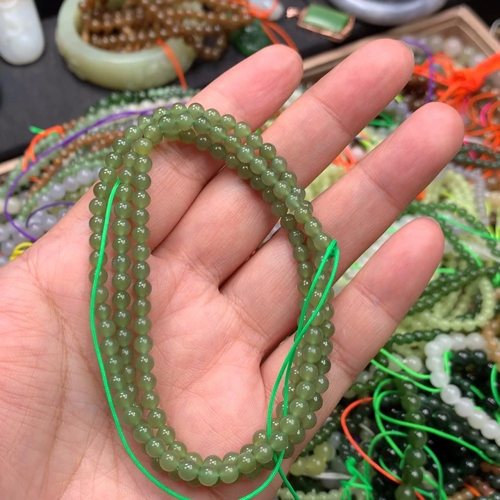 和田玉未镶嵌手链86