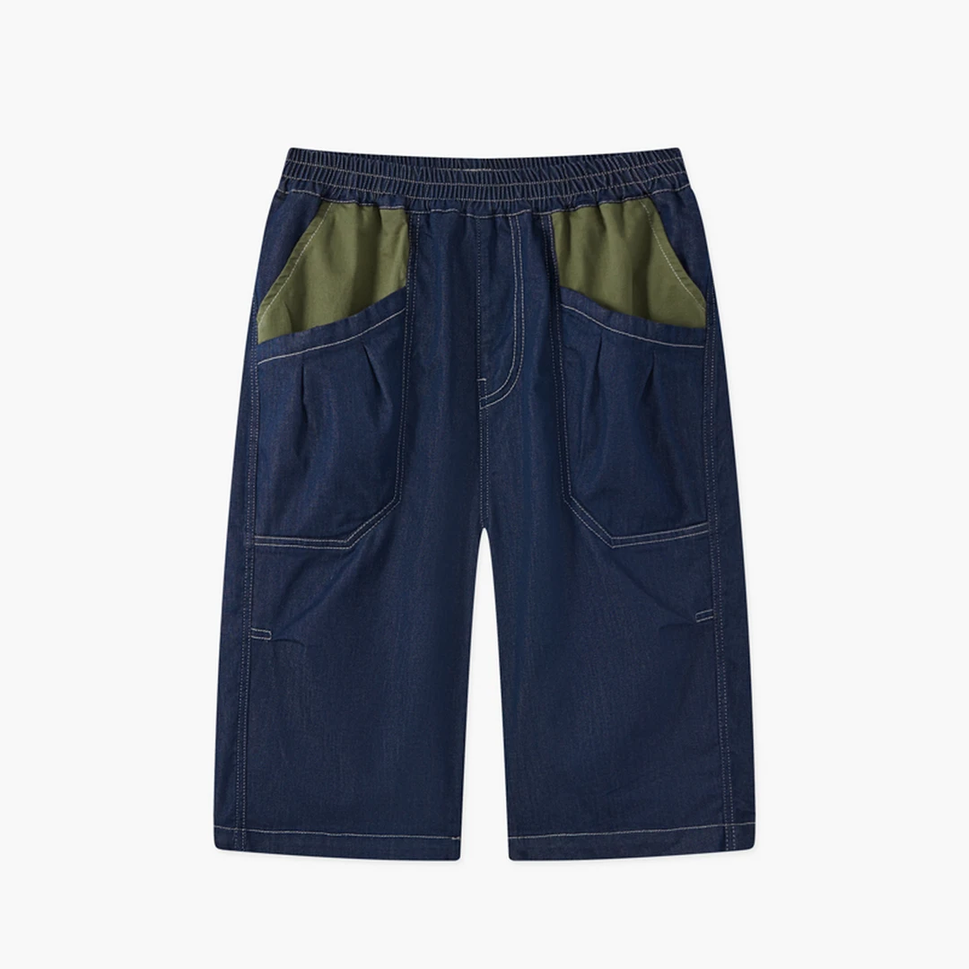 MQD儿童时尚童装夏季新款百搭五分牛仔裤儿童网红牛仔裤男童薄款