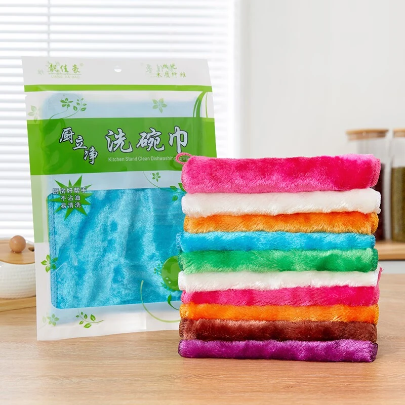 厨房去油神奇抹布不沾油洗碗巾双层加厚懒人清洁巾