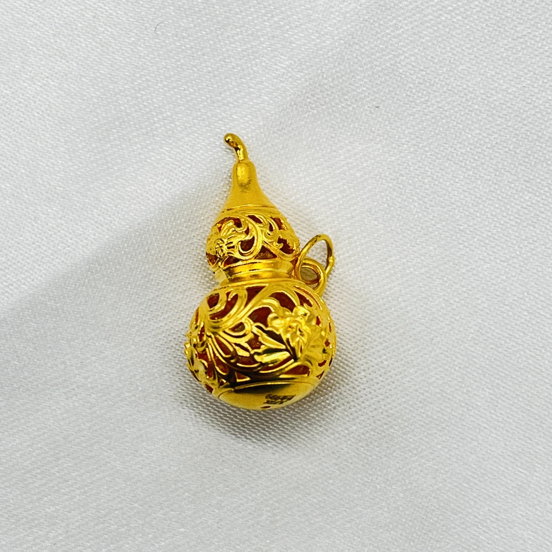 足金饰品/镂空花丝葫芦/0.98/1B5B0953