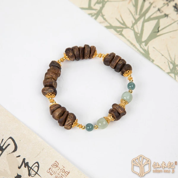 沉香【琼华】海南莺歌绿奇楠·翡翠沉香手串（多样性发一）
