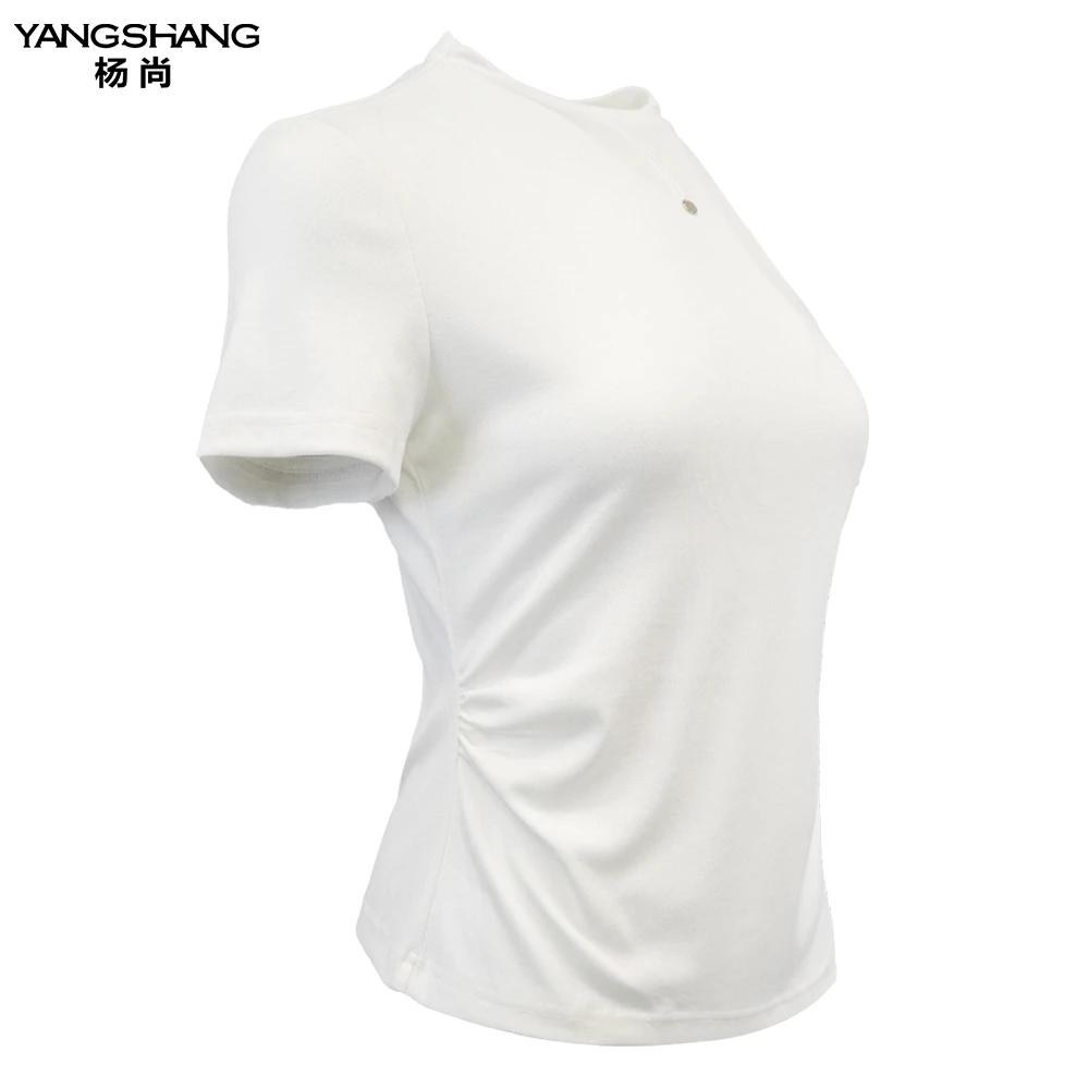【悠韵】YANGSHANG 春夏新款修身轻奢多色短袖T恤-HE0551