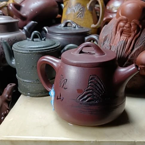 紫砂茶壶宜兴原矿金龙血砂柴烧手工250cc紫砂壶