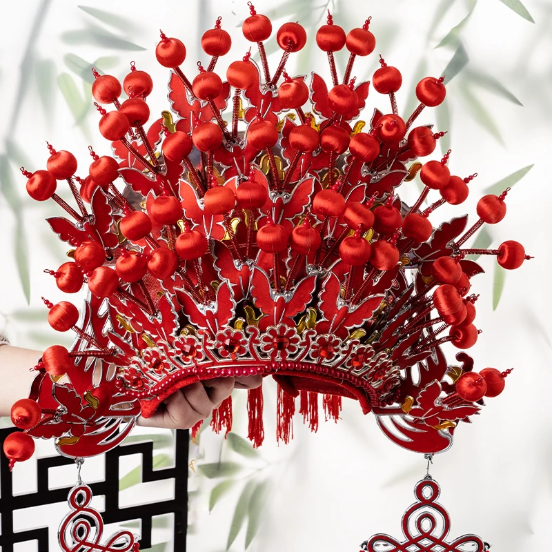 京越剧戏剧戏曲贵妃醉酒新娘头饰凤冠霞披中式婚礼影楼古装蝴蝶