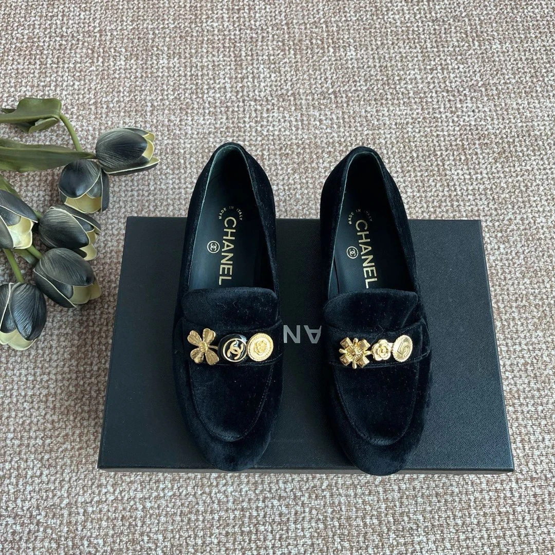 99新 Chanel/香奈儿 A9408 Chanel 黑色平底鞋 98新 35码