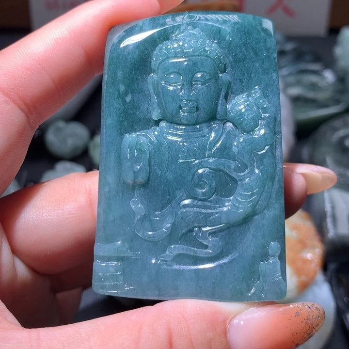 翡翠未镶嵌颈饰保真天然A货翡翠