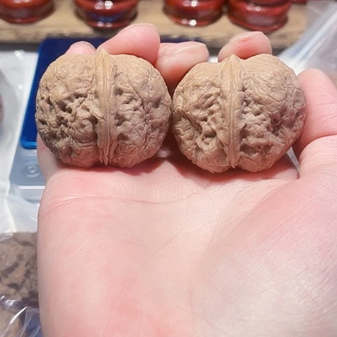 把件文玩核桃粗筋小霸王带彩40