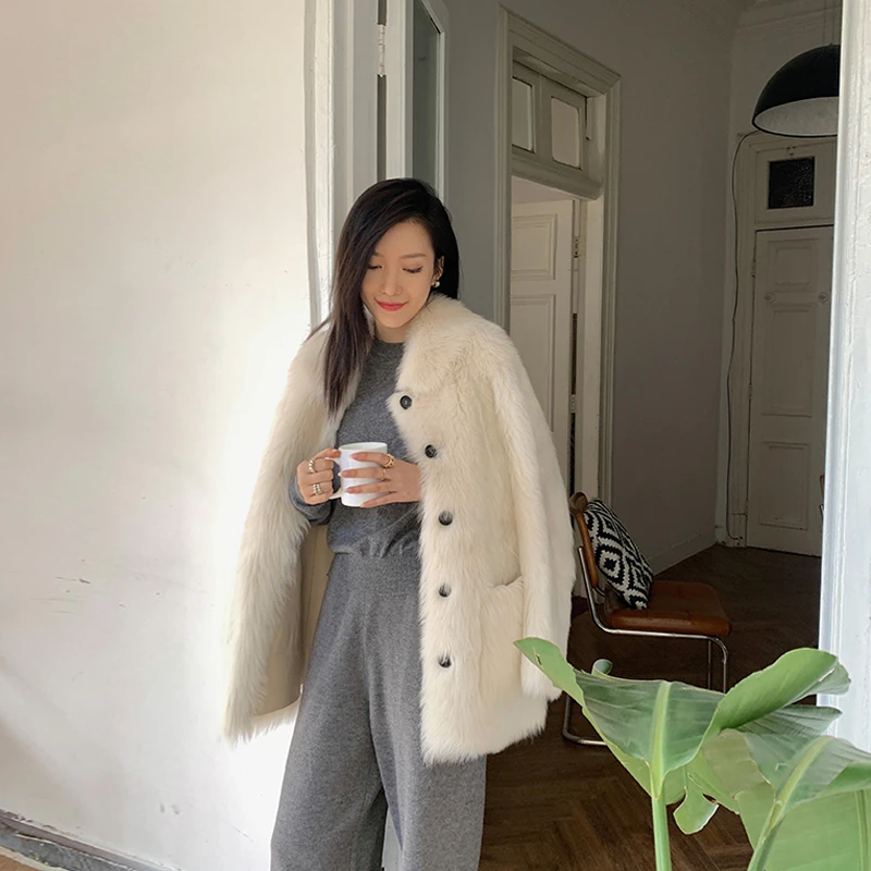 MSBEAST粉丝内购会 进口托斯卡纳皮毛一体翻领 12039