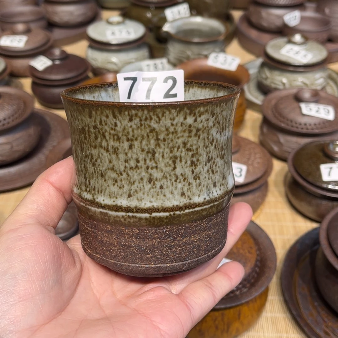 杯霍****爷粗瓷茶具素色盖碗