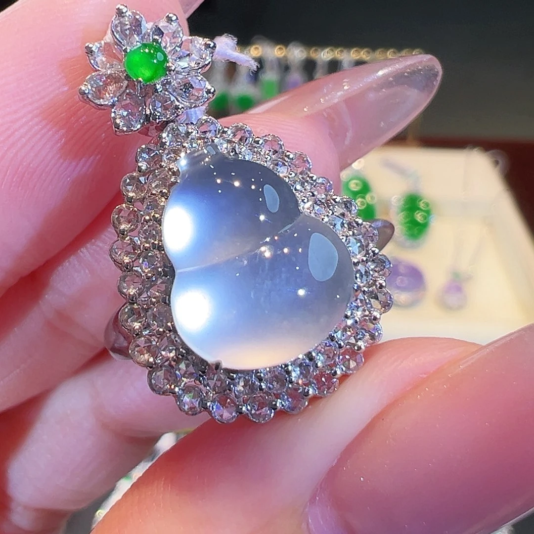 翡翠戒指18K金镶嵌两用款