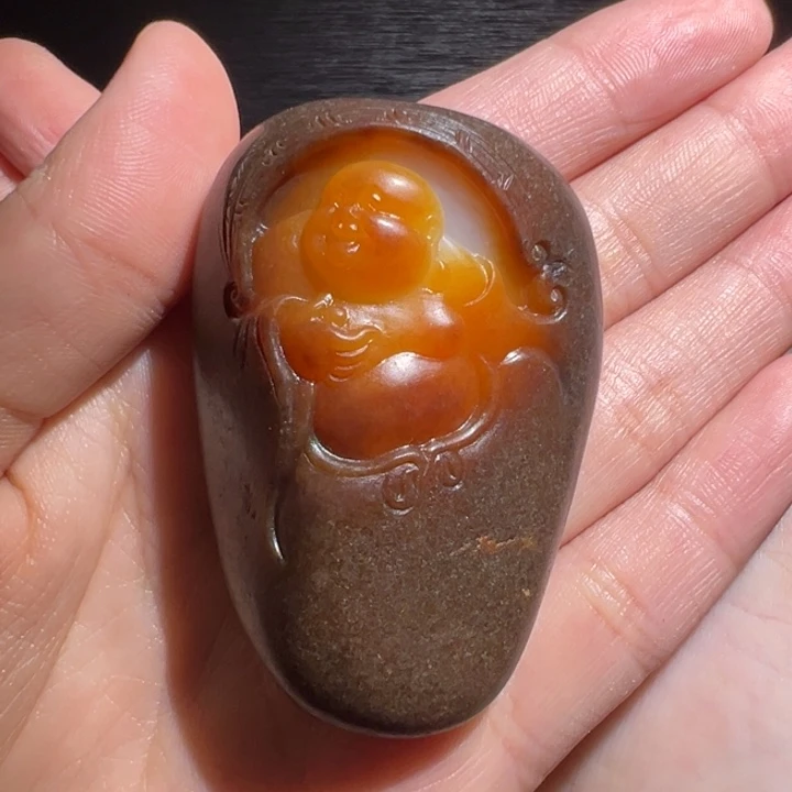 和田玉未镶嵌挂件博***丝