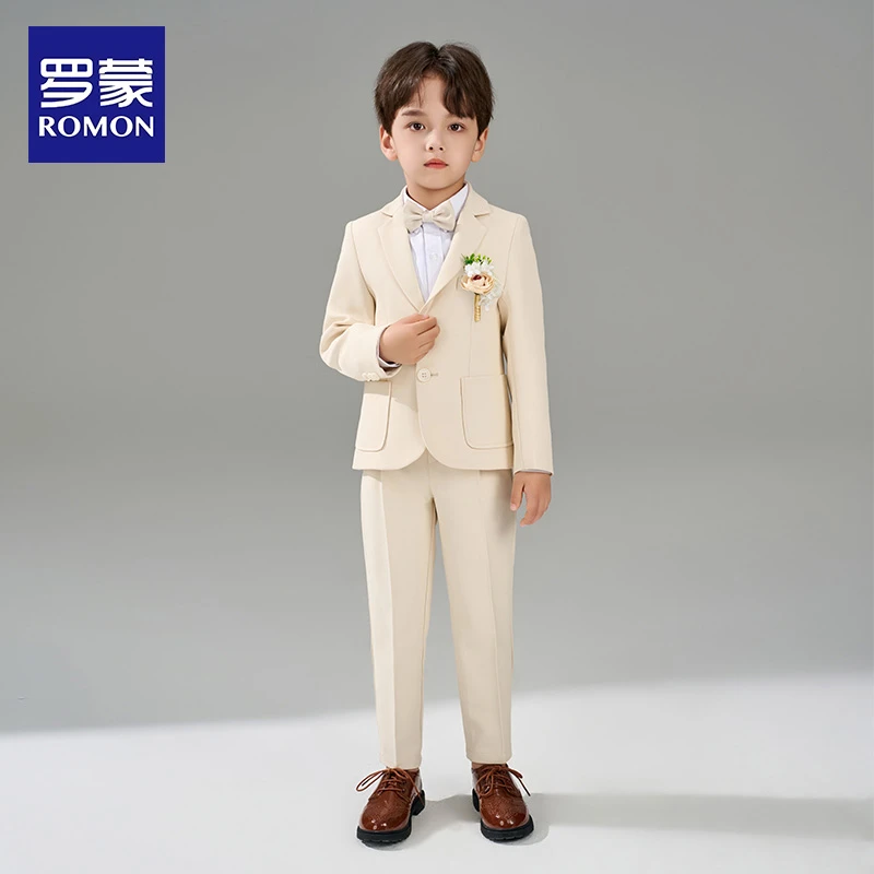 Romon/罗蒙儿童礼服套装西服演出服英伦风婚礼宴会主持人童装