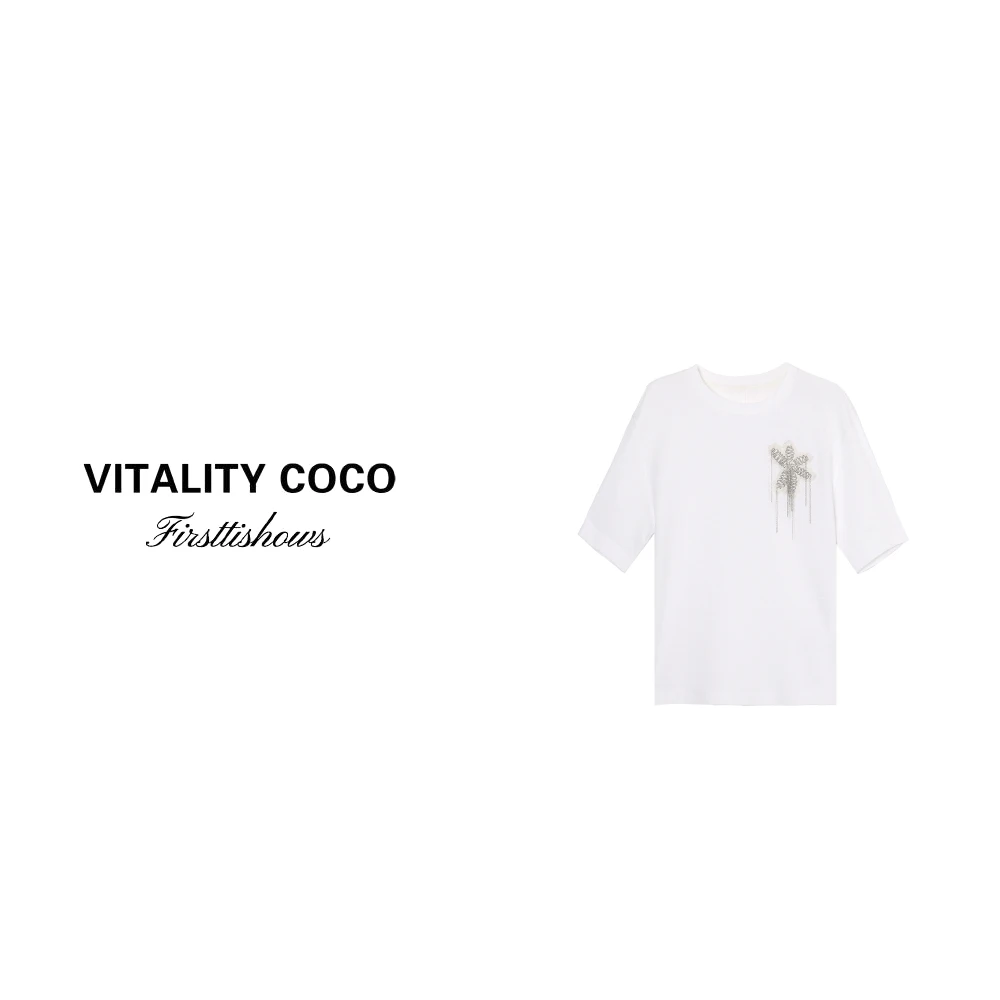 「VITALITY COCO」25年春季上新休闲设计感T恤短袖-1806
