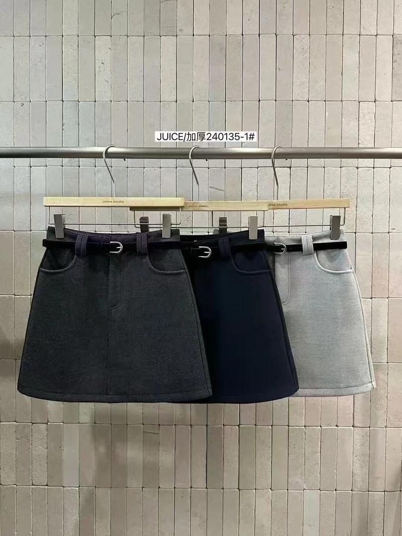 V家 0135加厚显瘦半身裙