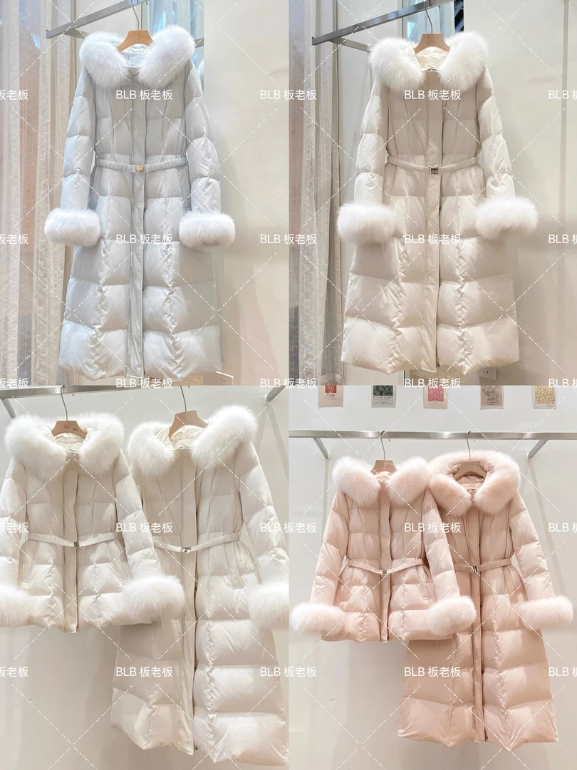 【冰雪奇媛】甜新国标90绒子羽绒服真狐狸毛袖口白鸭绒高端长款显瘦