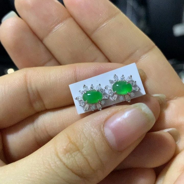 翡翠银S925镶嵌戒指