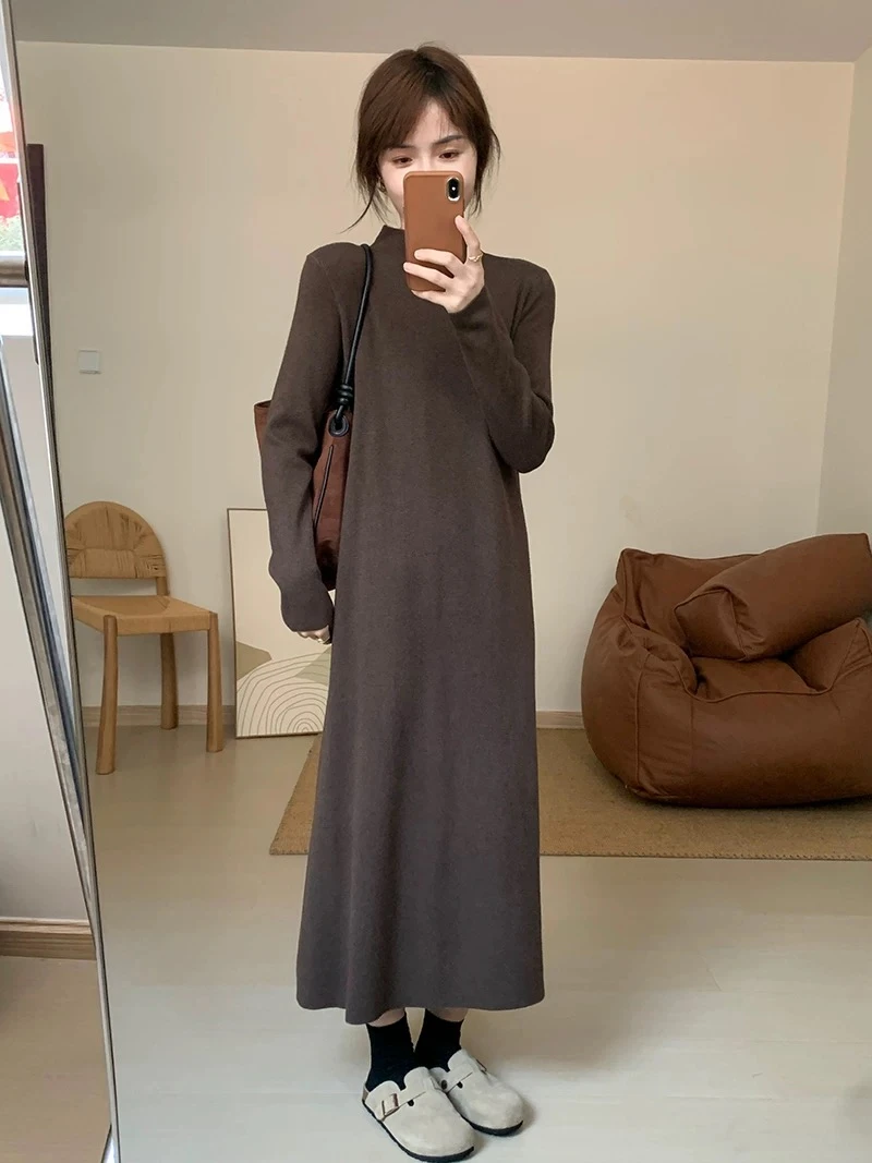 401-500春夏针织大码慵懒风韩版连衣裙